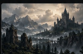 Mountain kingdom concept art